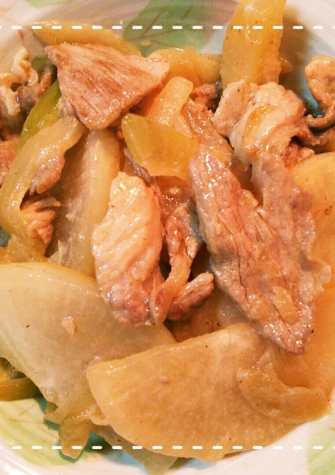 レンジで時短！大根と豚肉の醤油マヨ炒め-レシピのメイン写真