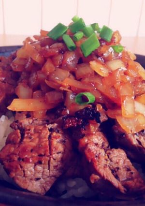 シャリアピンステーキ丼(食戟のソーマ)-レシピのメイン写真