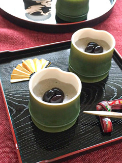 黒豆の煮汁で*ふわとろ豆乳ムース♪-レシピのメイン写真