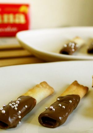 餃子の皮でお手軽♪チョコシガール-レシピのメイン写真