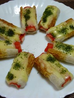 ちくわのカニカマチーズ焼き!(^^)!-レシピのメイン写真