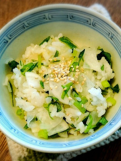 七草で菜飯♪緑のシャキシャキ混ぜご飯-レシピのメイン写真
