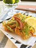 野菜の皮と芯で節約ご馳走♬サクサクべジ天