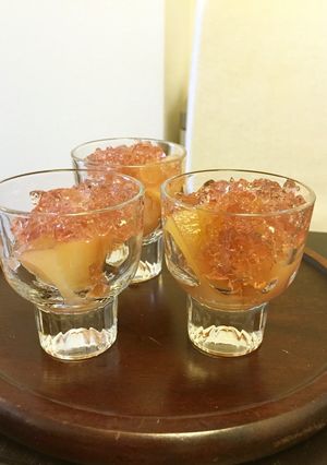 洋梨のコンポート☆キラキラジュレがけ-レシピのメイン写真