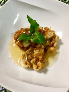 ユリ根とレンコンの揚げ団子和風餡かけ-レシピのメイン写真