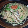さんまと水菜のパスタ