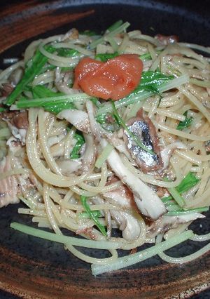 さんまと水菜のパスタ-レシピのメイン写真