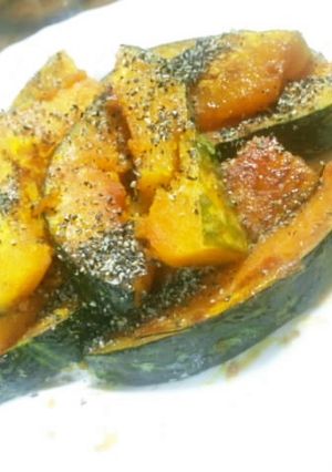 フライパンでかぼちゃの甘辛煮-レシピのメイン写真