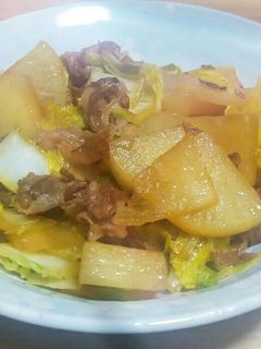 白菜と大根ですき焼き風煮-レシピのメイン写真