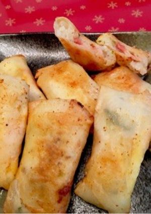 七草粥の春巻き ベーコンチーズリゾット-レシピのメイン写真