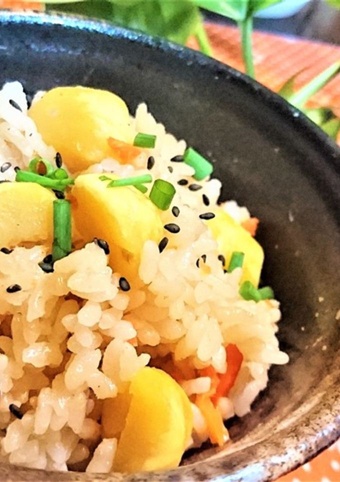 ジャーで簡単★美味【栗の炊き込みご飯】-レシピのメイン写真