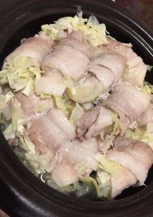 レンジで☆千切りキャベツの豚バラ巻き蒸し-レシピのメイン写真