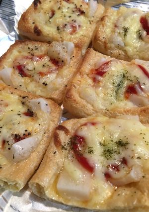 油揚げと餅でピザ-レシピのメイン写真
