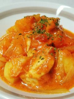 牛乳で簡単♫トマトクリーム煮❁-レシピのメイン写真