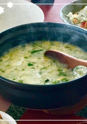茅の舎だしで作る鶏肉入り七草がゆ-レシピのメイン写真
