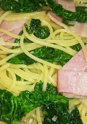 菜の花とベーコンのペペロンチーノ-レシピのメイン写真