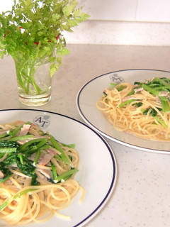 小松菜のクリームパスタ-レシピのメイン写真