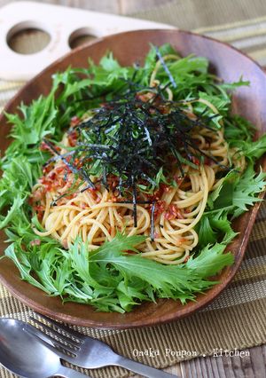 カリっとベーコン☆シャキっと水菜のパスタ-レシピのメイン写真