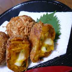 รูปของ ★とろ～りチーズ入りかぼちゃコロッケ★
