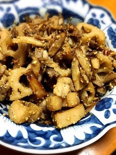 れんこんと舞茸のピリ辛白だし炒め-レシピのメイン写真