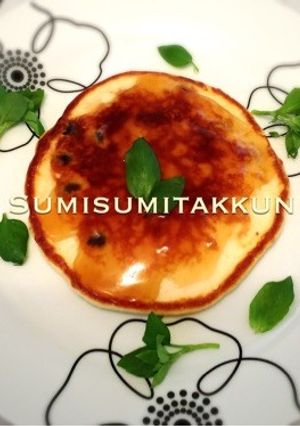 餅と黒豆の和風ホットケーキ♡-レシピのメイン写真