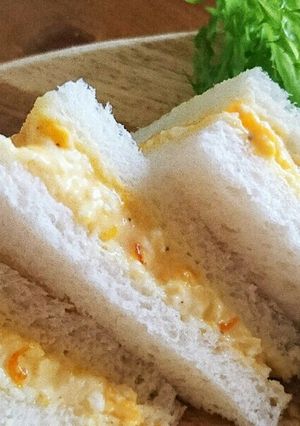 簡単‼朝ご飯卵1個レンジで♪玉子サンド♪-レシピのメイン写真