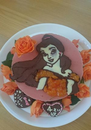 ベルのキャラケーキ(ディズニー)-レシピのメイン写真