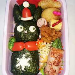 รูปของ キャラ弁 ジジのクリスマス弁当