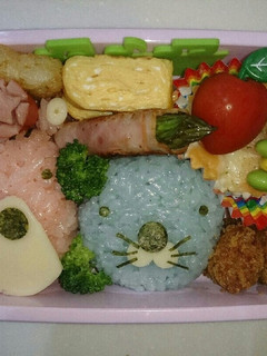 キャラ弁 ぼのぼのとシマリスくん-レシピのメイン写真