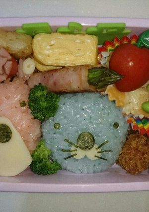 キャラ弁 ぼのぼのとシマリスくん-レシピのメイン写真