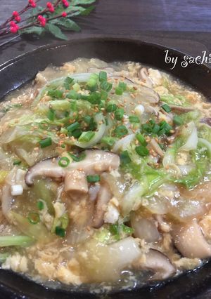 白菜と玉子のあんかけごはん-レシピのメイン写真