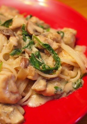 GF☆鶏肉ときのこのチーズクリームパスタ-レシピのメイン写真