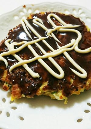 二歳児 vs 野菜たっぷりお好み焼き-レシピのメイン写真