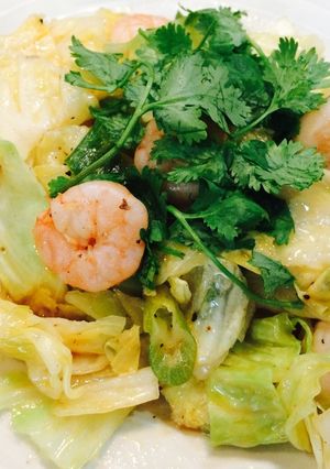 海老とキャベツのスパイス炒め-レシピのメイン写真