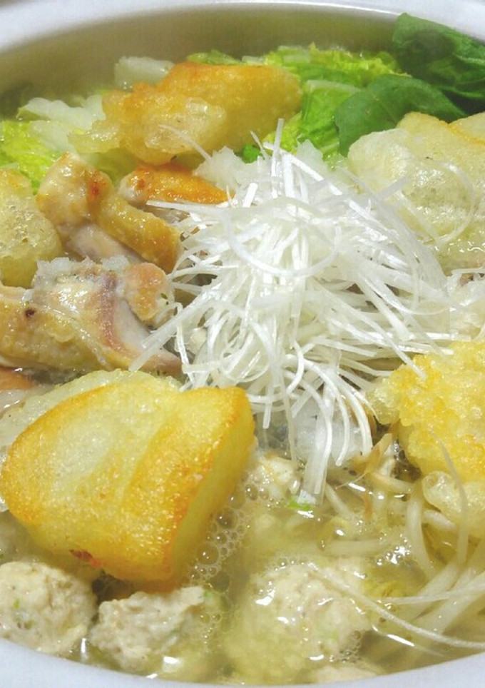 ◆揚げ餅入り♪鶏塩だしのゆず胡椒鍋◆-レシピのメイン写真