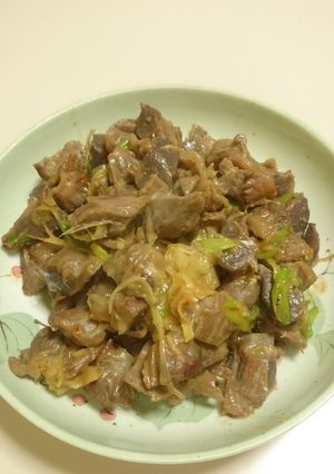《砂肝のねぎ味噌炒め》-レシピのメイン写真