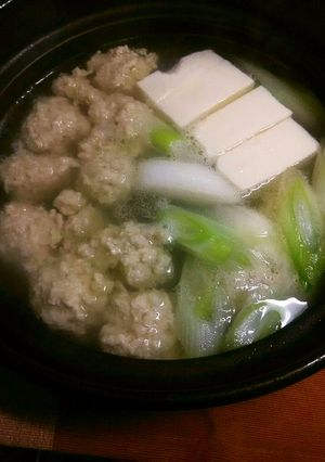 体ホカホカ!鶏ひき肉と生姜DE鶏団子鍋♪-レシピのメイン写真
