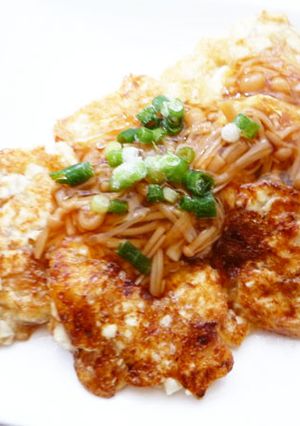 なめたけの豆腐とろふわ もっちり焼き-レシピのメイン写真