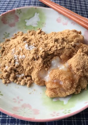 レンジで♪きな粉たっぷり♡あべ川もち-レシピのメイン写真