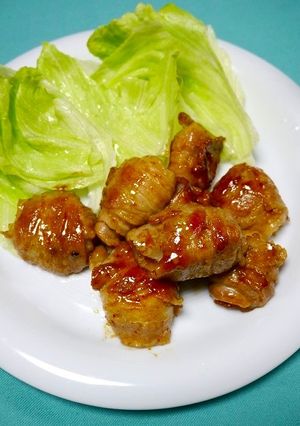 簡単！肉巻き里芋の七味照り焼き-レシピのメイン写真