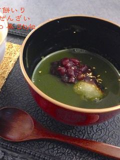 焼き餅いりお薄ぜんざい-レシピのメイン写真