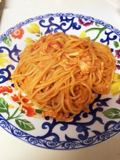 包丁無し!ランチに簡単、蟹クリームパスタ-レシピのメイン写真