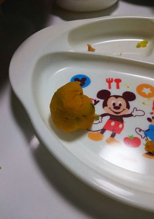 手づかみ食べ かぼちゃ巾着 カミカミ期-レシピのメイン写真