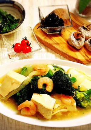 海老と豆腐とブロッコリーの旨みあんかけ♡-レシピのメイン写真