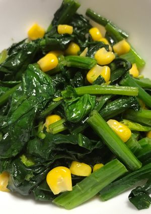 ほうれん草とコーンのバター炒め-レシピのメイン写真