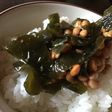 納豆と昆布の佃煮のご飯