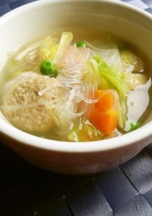 頑張れ受験生!鶏団子のあったかスープ-レシピのメイン写真