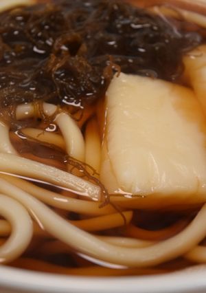 手作り麺つゆ　もずく入り力うどん-レシピのメイン写真