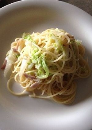 白菜とベーコンのペペロンチーノ-レシピのメイン写真