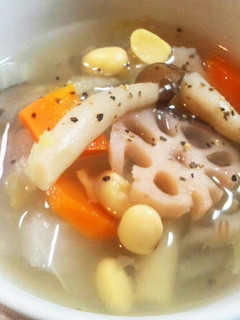 大豆入り野菜スープでデトックス-レシピのメイン写真